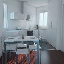 Render Interior - Piso . 3D, Architecture, Interior Architecture & Interior Design project by Dani Mercado - 03.12.2014