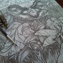 hada y troll, ilustración en tinta y agua. Comic, Character Design, Traditional illustration, and Painting project by Jonathan Mariño - 03.02.2015