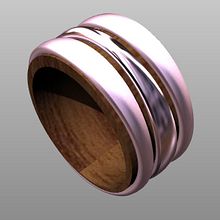Gold and Wood . Desain Perhiasan proyek oleh Santi Casanova González - 03.02.2015