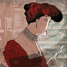 La casa de la alegría, Edith Wharton . Ilustrasi tradisional proyek oleh Esther Burgueño Vigil - 08.20.2014