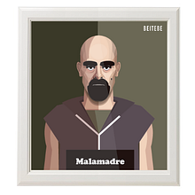 Luis Tosar "Malamadre". Graphic Design, and Traditional illustration project by beitebe - 03.04.2015