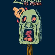 Zombie ice cream. Projekt z dziedziny Design, Projektowanie postaci, Projektowanie graficzne, Trad, c i jna ilustracja użytkownika Pablo Fernandez Diez - 05.03.2015