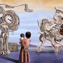 Lo efímero del tiempo bajo su antítesis apocalíptica (2015). Projekt z dziedziny  Sztuki piękne, Projektowanie graficzne i  Malarstwo użytkownika Chicote CFC - "Simbiosismo / Symbiotic Art - 05.03.2015