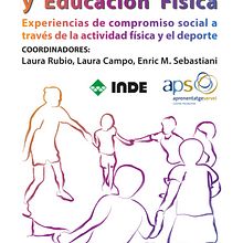 Portada de "Aprendizaje Servicio y Educación Física". Design editorial e Ilustração tradicional projeto de Montse Sanchiz Bosch - 28.08.2014