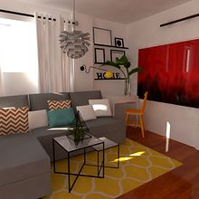 REFORMA DE VIVIENDA, SALÓN  CON COCINA AMERICANA. Un progetto di Architettura d'interni di isaac gala - 18.10.2016