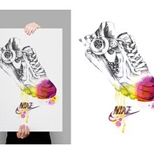 Mi propio proyecto de zapatos deportivos. Un proyecto de Ilustración tradicional de Olga Valeeva - 04.02.2015