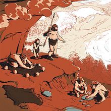 El Neandertal en Málaga. Un projet de Animation, Design de l'information et Illustration traditionnelle de Juan Esteban Rodríguez - 09.03.2015