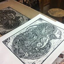 un poco de grabado y bocetos a mano . Fine Arts project by izcoart - 03.10.2015