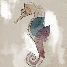 Caballito de mar y mariposa. Un proyecto de Ilustración tradicional de Guzk - 14.03.2015