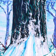 Cold Winter Snow. Un proyecto de Diseño, Ilustración tradicional, Bellas Artes, Paisajismo y Pintura de Marta Llumbart Jambert - 15.01.2015