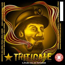 Etiqueta cerveza "Triticale". Design, and Traditional illustration project by Victor Manuel Lozano Lázaro - 03.17.2015