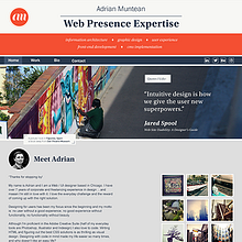 adrianmuntean.com (self branding redesign). Un proyecto de Dirección de arte, Diseño gráfico, Diseño Web y Desarrollo Web de Adrian Munean - 20.03.2015