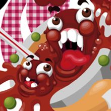 Meatballs!. Ilustração tradicional projeto de Román Plaza - 22.03.2015