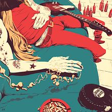 Tributo a Johnny Winter. Un projet de Illustration traditionnelle de Juan Esteban Rodríguez - 23.03.2015