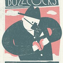 Buzzcocks cartel de gira. Un projet de Design , Illustration traditionnelle , et Sérigraphie de Münster Studio - 29.03.2015