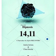 Cartel Pub Hipnosis. Un proyecto de Diseño y Diseño gráfico de Andrea Ariza - 13.12.2014