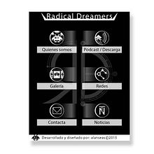 Interfaces app Radical Dreamers y cartelería promocional. Un proyecto de Diseño, Diseño de producto, Diseño gráfico y Publicidad de Ángel - 05.04.2015