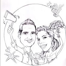 Tarjetas Boda . Fine Arts, and Traditional illustration project by Pablo Alcalde - 04.06.2015