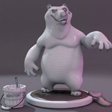 OSO EN BATIN .Modelado de personaje 3ds max .. Un progetto di 3D, Animazione, Belle arti, Scultura e Illustrazione tradizionale di laurrakamadre.com - 06.04.2015