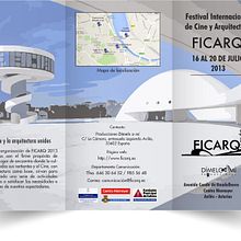 TRÍPTICO FESTIVAL INTERNACIONAL DE CINE Y ARQUITECTURA (FICARQ). Un progetto di Design e Design editoriale di Lorena Caminero Ambit - 06.04.2015