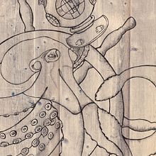Octopus. Graphic Design, and Traditional illustration project by Daniela Lalinde - 04.08.2015