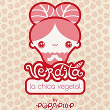 Verdita, la chica vegetal (kawaii atípico) . % Pupa Pupapop tarafından hazırlanan Karakter Tasarımı, Geleneksel illüstras, Ve on projesi - 04.08.2015