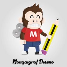 Proceso de entintado y coloreado de un personaje para monquigraf en vectorial. Graphic Design, and Traditional illustration project by Javi Rodríguez - 04.10.2015