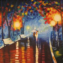 Paseo bajo la lluevia de colores. Un proyecto de Pintura de Sandrich - 13.04.2015