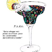 Frida se bebe sus penas. Un proyecto de Artesanía, Bellas Artes, Diseño e Ilustración tradicional de Ángela Muruve Luna - 14.04.2014