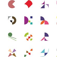 Alfabeto gráfico con formas geométricas. Projekt z dziedziny Design, Projektowanie graficzne, Trad, c i jna ilustracja użytkownika María Rogles - 14.04.2015