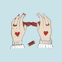 Ilustración 36 days of type H - Leyenda del Hilo Rojo. Een project van  Art direction y Traditionele illustratie van Esther HIJANO MUÑOZ - 14.04.2015