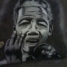 Nelson Mandela. Fine Arts project by Andrés López - 04.15.2014