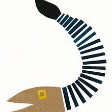 Ilustración- collage "Monstruos poco montruosos". Collage, and Traditional illustration project by Stella Rubio - 08.26.2015