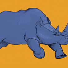 Rhino run (GIF). Animation project by Enric Lleyda - 07.16.2014