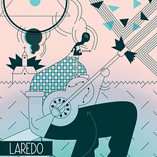 GIG POSTER. Laredo. Art Direction, Graphic Design, and Traditional illustration project by Del Hambre - 04.26.2015