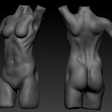Torso femenino. Zbrush. Un proyecto de 3D y Escritura de Dachi Gogebashvili - 26.04.2015