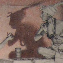 Universidad de Valencia "Proyecto La Blanca" Reconstrucción ideal de un graffiti original maya. Un projet de Beaux Arts de Érika Meijide Jansen - 18.05.2008
