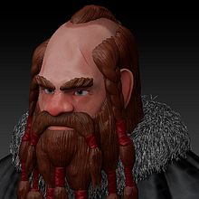 Enano / Dawrf "Iron Skin" (Modelado de personajes en 3D). 3D, Comic, and Character Design project by Erick Tosco - 04.30.2015