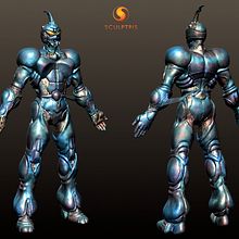 GUYVER: Bio Booster Armor  (3D Model made with SCULPTRIS). Un proyecto de Cine, vídeo, televisión, Cómic y Diseño gráfico de HIGINIO GALLEGO JIMÉNEZ - 03.05.2015