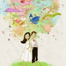 Invitación boda. Fine Arts, Graphic Design, and Traditional illustration project by Almudena Cardeñoso - 05.04.2015