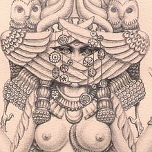 Diseño de un tatoo para el antebrazo del cantante y compositor Tuomas Karhunnen. Un projet de Illustration traditionnelle de Érika Meijide Jansen - 25.08.2011