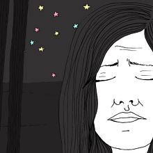 ¡Lugares oscuros! luego... pienso que no tengo miedo. Ilustração tradicional projeto de María Bravo Guisado - 04.05.2015