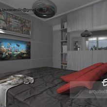 Diseño de habitación en un pequeño espacio 3DStudio + Vray . % Laura tarafından hazırlanan İç Mimarlık, 3D, Mimarlık, Tasarım, İç Tasarım, Mobil, Ve a Tasarımı ve Yapımı projesi - 05.05.2015