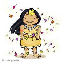 Pocahontas - Hit your face Ein Projekt aus dem Bereich Design von Figuren und Traditionelle Illustration von Laura González Padilla - 05.05.2015