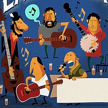 Cartel Genérico para conciertos de "Raperos de Labranza". Un proyecto de Diseño e Ilustración tradicional de Hugo Tobío - 05.05.2015