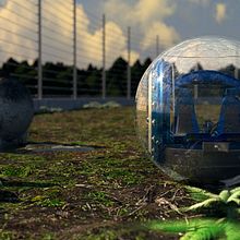 Gyrosphere (Jurassic World project). 3D, Film, and Traditional illustration project by Enrique Núñez Ayllón - 02.27.2015