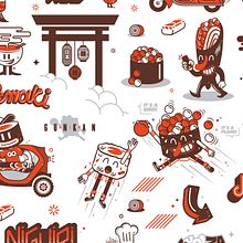 SushiGO. Br, ing, Identit, Art Direction, and Traditional illustration project by Alberto Ojeda - 05.07.2015