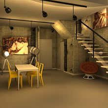 Loft iluminación. Un progetto di 3D, Architettura d'interni e Interior design di Cristina Fuentes García - 09.05.2015