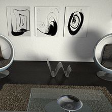 Parte superior de el salón. 3D projeto de Zaida Morales Perez - 10.05.2015