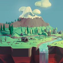 Low Poly World - Human Infection. 3D project by Alberto Moreno - 07.27.2016